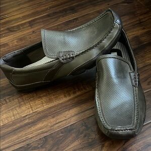 Perforated Leather Loafers - Dark Brown ⭐️